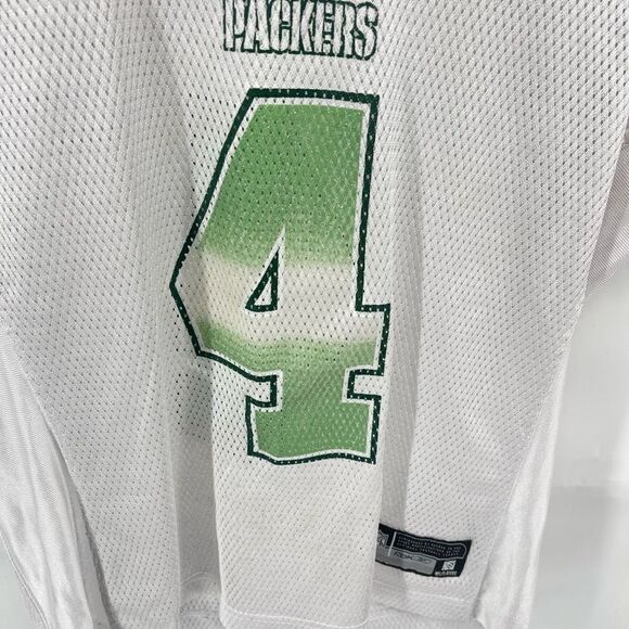 NFL Womens Brett Favre #4 Green Bay Packers Jersey Football White Green Medium - Picture 8 of 11